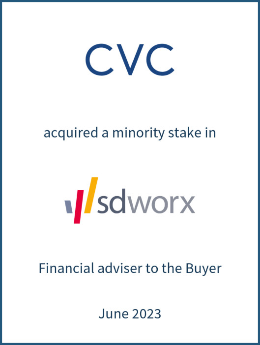 Minority stake in SD Worx acquired by CVC Kumulus Partners